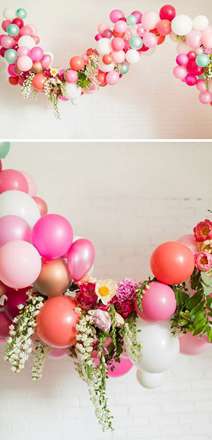 ایده های جالب برای تزیین فضا با بادکنک