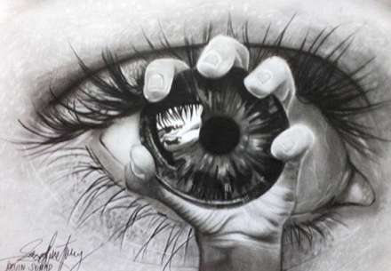 طراحی های سه بعدی زیبا با زغال و گرافیت