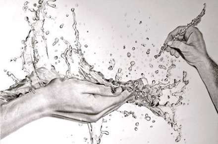 طراحی های سه بعدی زیبا با زغال و گرافیت