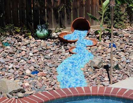 جلا دادن به باغ و باغچه با کمک خرده شیشه