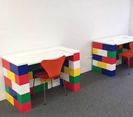 استفاده از آجرهای اسباب‌بازی در چیدمان