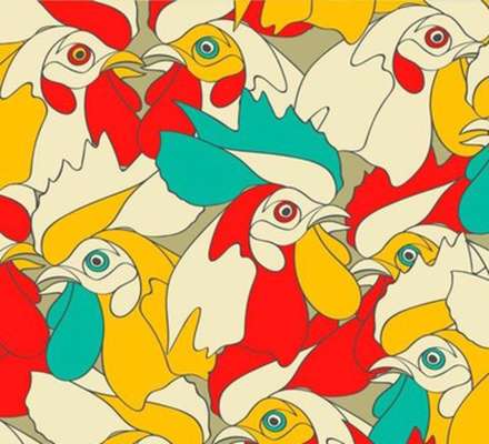 خروس ها موضوع نقاشی های دیجیتال در ویتنام