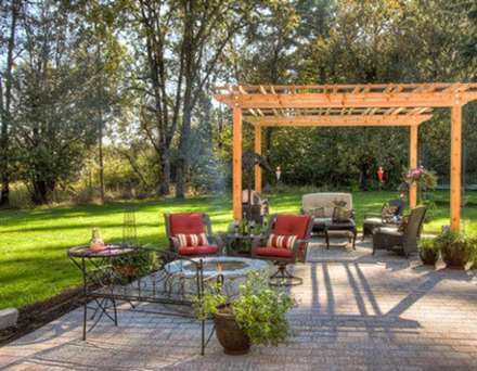 طراحی استراحتگاه‌های زیبا در کنار باغ و باغچه