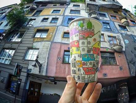 استفاده از لیوان کاغذی به جای بوم در سفر به دور دنیا