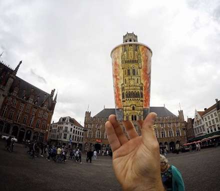 استفاده از لیوان کاغذی به جای بوم در سفر به دور دنیا