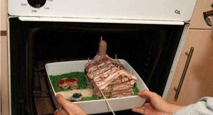 غذایی گوشتی شبیه خانه