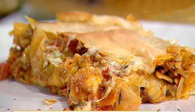 بورک گوشت و قارچ ترکی