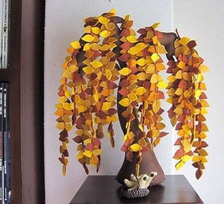 ایده‌هایی زیبا برای ساخت درختچه‌های نمدی