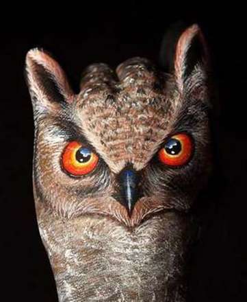 عکس هایی از نقاشی های خارق العاده روی دست