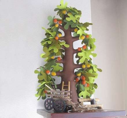 ایده‌هایی زیبا برای ساخت درختچه‌های نمدی