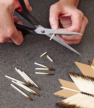 ساخت یک تابلوی زیبا با چوب کبریت سوخته