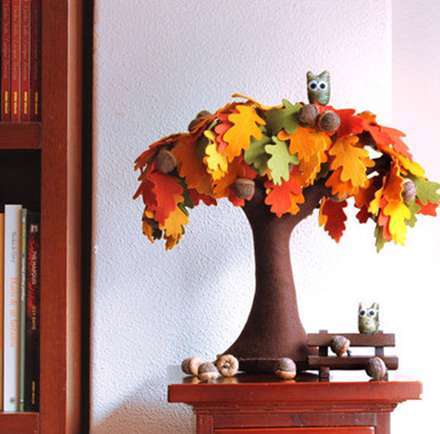 ایده‌هایی زیبا برای ساخت درختچه‌های نمدی