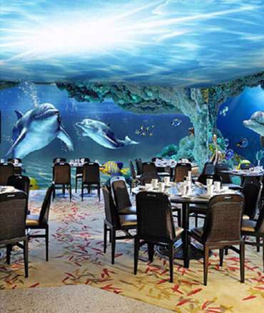 طرح‌های سه بعدی خیره‌کننده بر دیوار و سقف ها