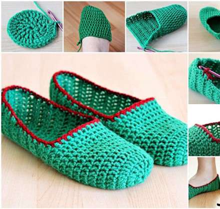 تصاویر: آموزش بافت ده نوع پاپوش زیبا