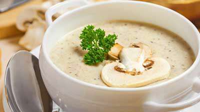 سوپ قارچ و برنج