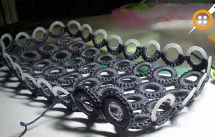 آموزش تصویری کیف حلقه بافی