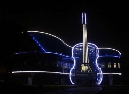 معماری هنرمندانه دانشکده موسیقی در چین