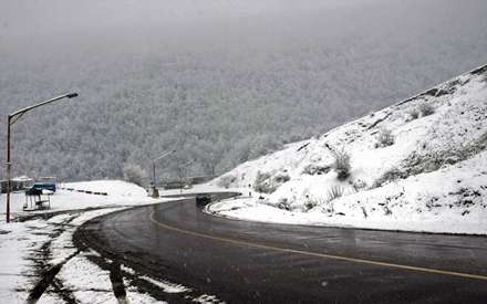 زیبایی های زمستانی گردنه کوهستانی حیران