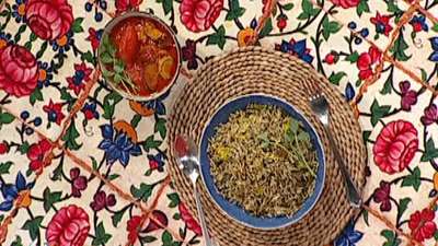 خورشت میلاوی با باقالی پلو