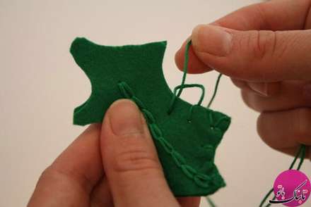 آموزش تصویری دوخت یک نماد زیبای زمستانی