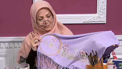 نقاشی تک ضربه ای روی پارچه