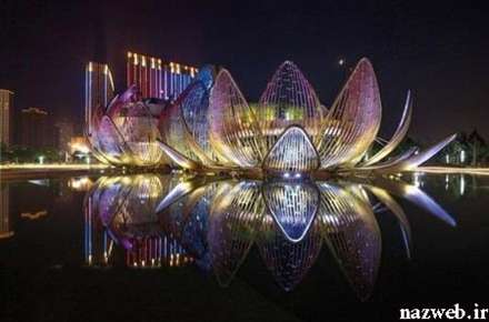 تصاویر بی نظیر و زیبا ازساختمان نیلوفر آبی در چین