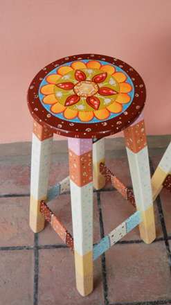 ایده برای رنگی سازی چهارپایه های قدیمی