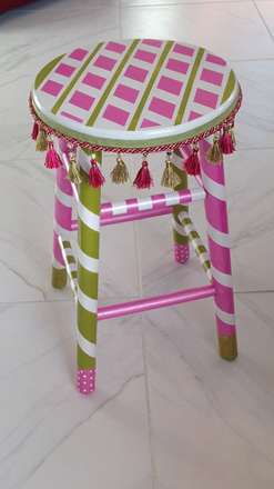 ایده برای رنگی سازی چهارپایه های قدیمی