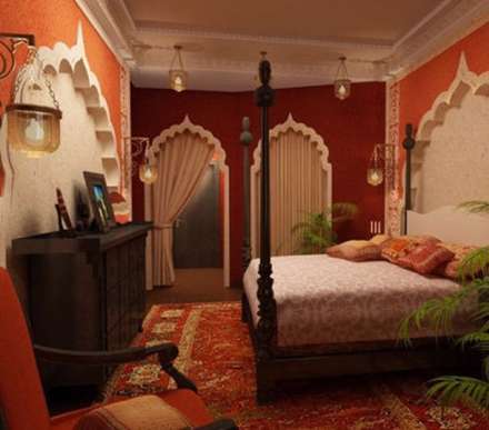 چیدمان اتاق خواب به سبک هندی