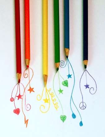 ایده خلاقانه برای عکاسی از مداد رنگی