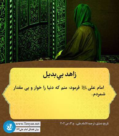 فضیلت  امام علی: زاهد بی دلیل