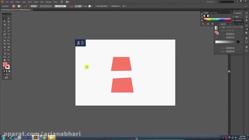 طراحی ربات کارتونی در ایلاستریتور