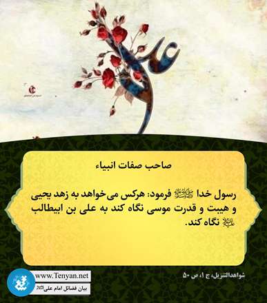 فضیلت  امام علی: صاحب صفات انبیاء