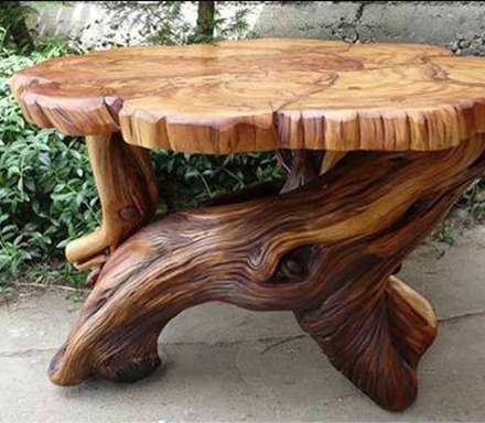 استفاده خلاقانه از چوب طبیعی درختان در طراحی دکوراسیون
