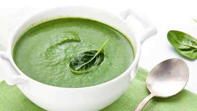 سوپ اسفناج و کرفس