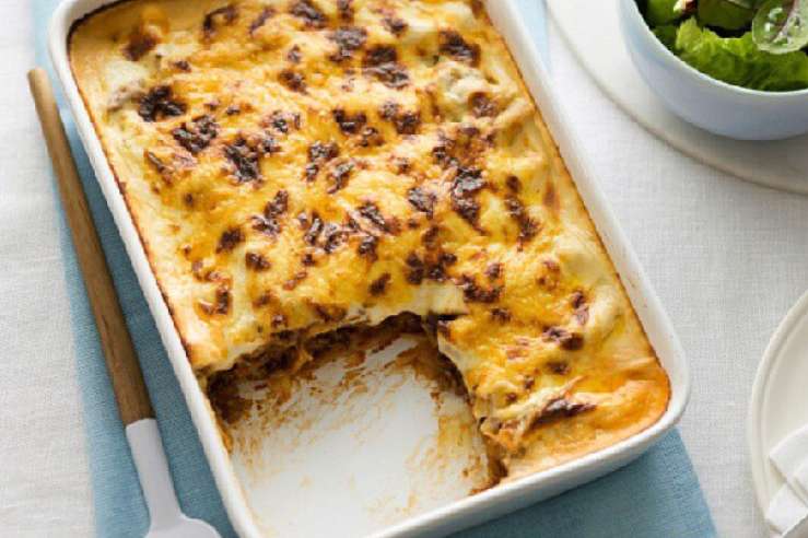 ماکارونی پنیری به سبک لازانیا