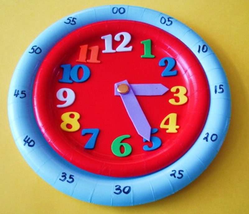 Домашний час 5 класс. Часы из картона. Часы обучающие для детей. Модель часов. Часы из картона для детей.