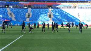 تمرین تیم ملی ایران در ورزشگاه بازی با مراکش؛ سن پترزبورگ