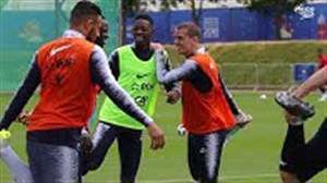 تمرین تیم ملی فرانسه یک روز مانده به شروع جام جهانی