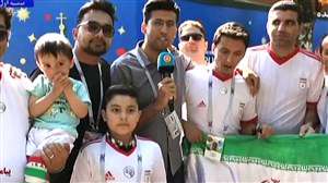 مصاحبه با هواداران تیم ملی ایران مقابل کمپ لوکوموتیو