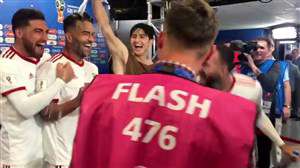 شوخی بازیکنان تیم‌ملی با شجاعی، پس از بردن مراکش