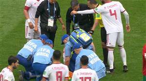 تعویض امید ابراهیمی به دلیل مصدومیت در دقیقه 79