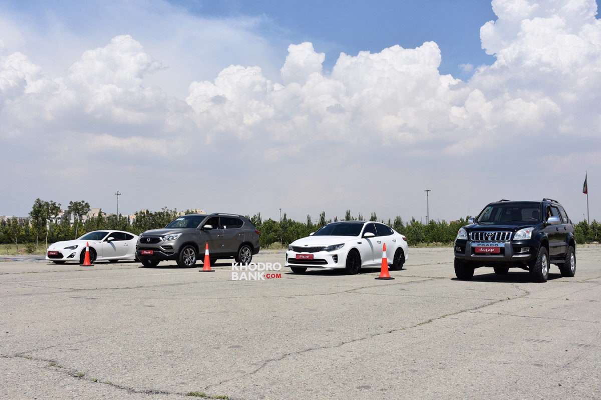 درگ تماشایی «تویوتا GT86»، «رکستون G4»، «کیا اپتیما» و «تویوتا پرادو»