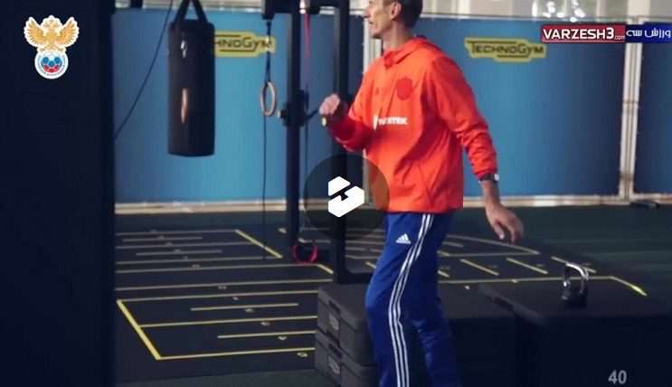 تمرین تیم‌ ملی روسیه پیش از دیدار با کرواسی