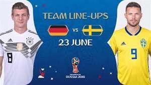 شماتیک ترکیب دو تیم آلمان - سوئد