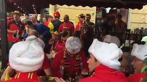 هواداران بلژیک پیش از بازی حساس با فرانسه