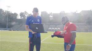 حضور ری‌میستریو در‌تمرین منچستر‌یونایتد‌(تور‌آمریکا)