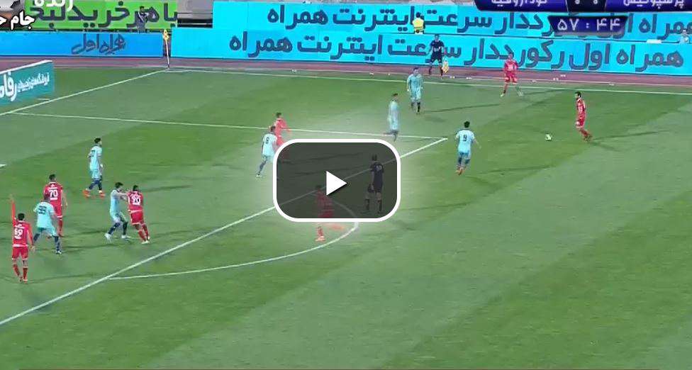 گل اول پرسپولیس به نود ارومیه با شوت دیدنی انصاری