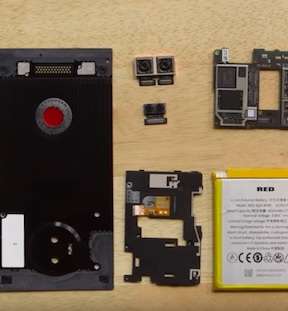 تست تعمیرپذیری گوشی رد هیدروژن وان توسط iFixit