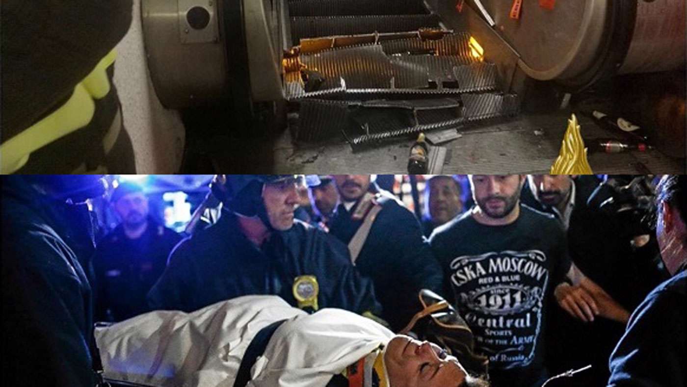 پله برقی نامطمئن حادثه آفرید